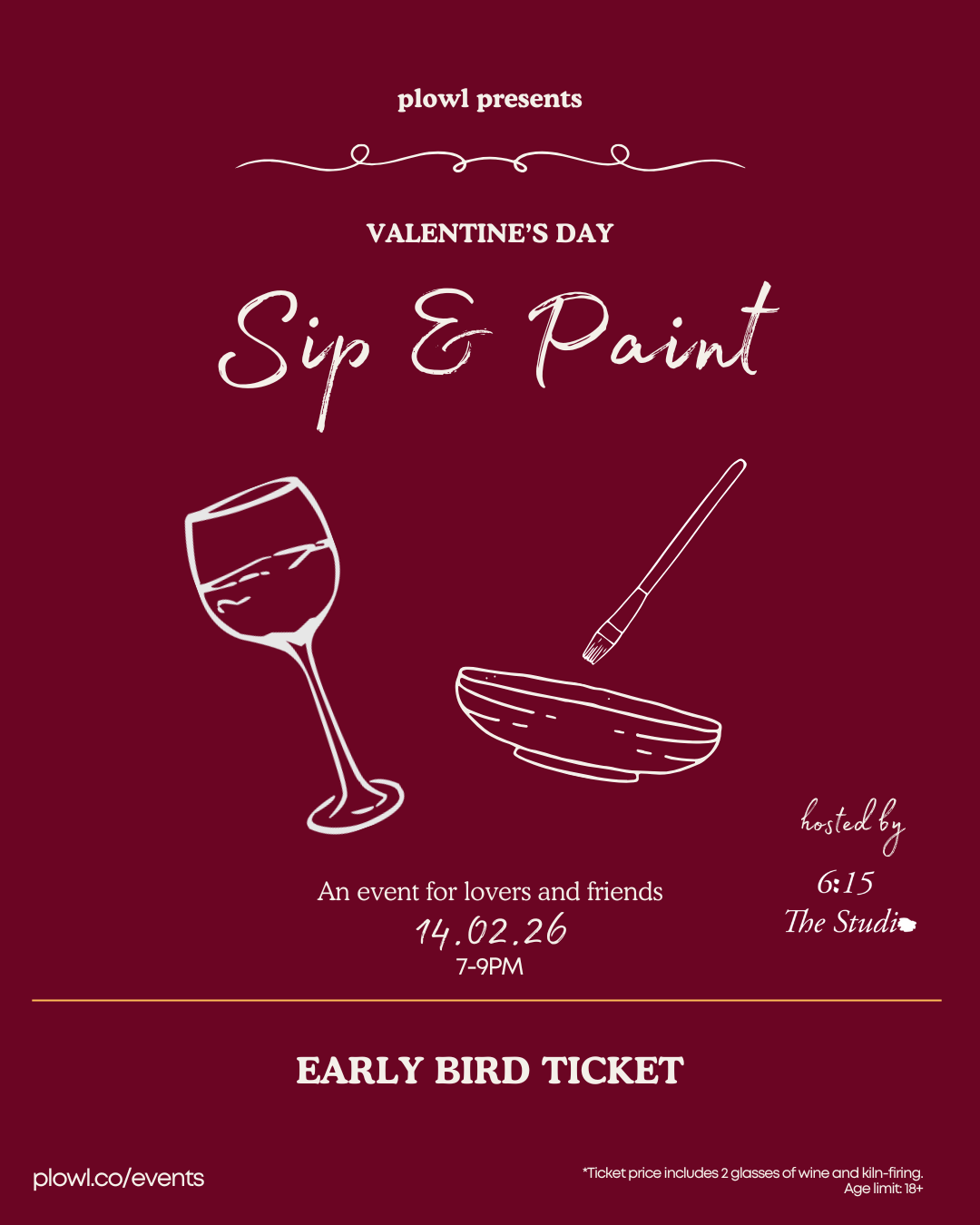 plowl Valentine's Day Sip & Paint