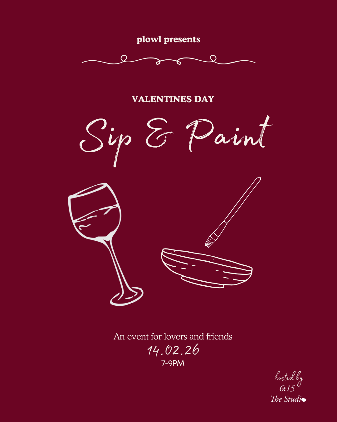 plowl Valentine's Day Sip & Paint